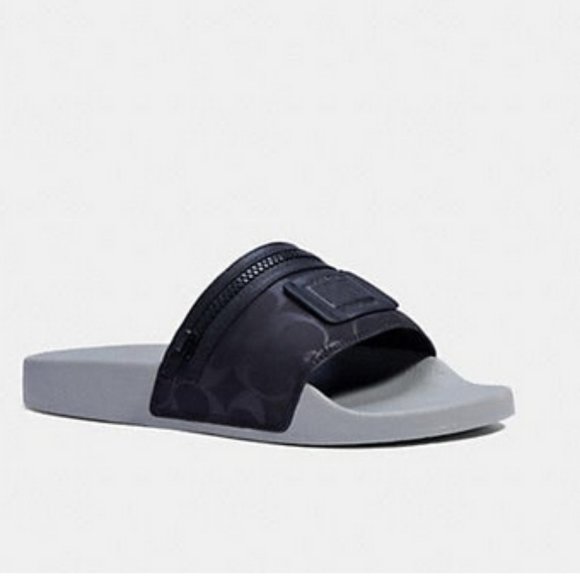 Coach Black Slide Sandals With Pocket, 8D - Picture 1 of 7